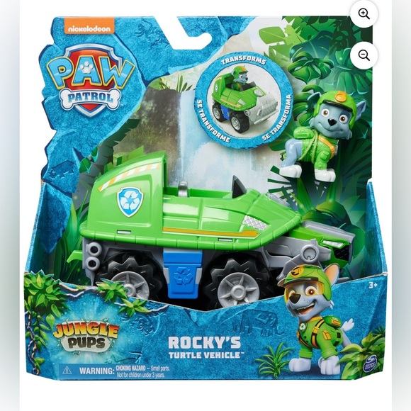 PAW Patrol Jungle Pups Rocky's Turtle Vehicle - Green - Picture 1 of 6